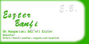 eszter banfi business card